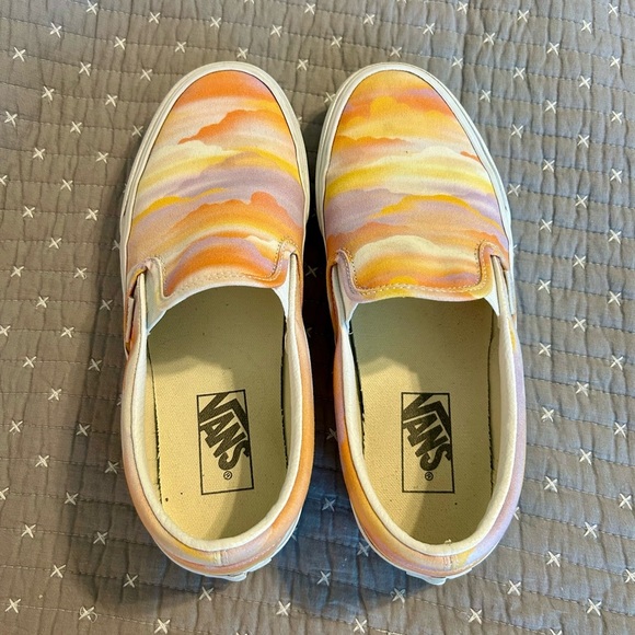 Vans Sneakers 8.5 Orange, Purple and Yellow $55 - Picture 2 of 4